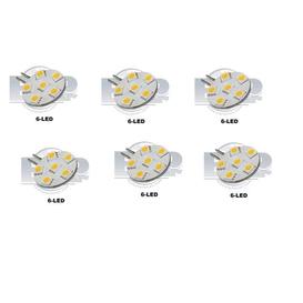 Ampoules halogènes 6 DEL Blanc Froid (JC10)-Esp WattMobile (G4CW-6)